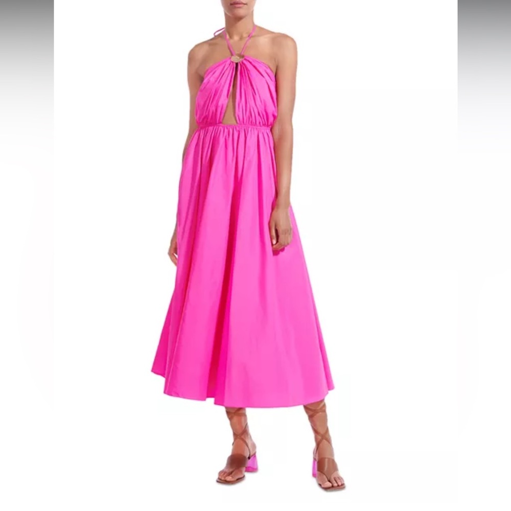 Staud Danielle Halter Neck Dress